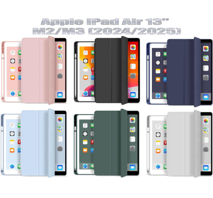 BeCover Чохол BeCover з кріпленням Apple Pencil для Apple iPad Air 13" M2 2024 Dark Green (711458)