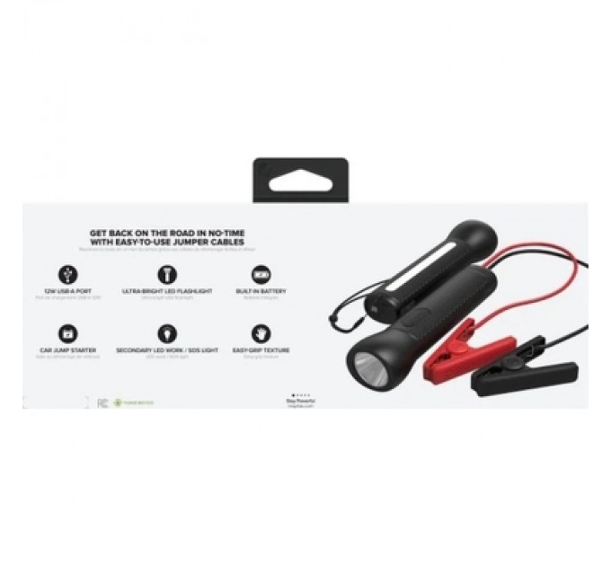 Пуско зарядний пристрій Mophie 9900mAh 2A, бустер 400A, вбудований ліхтарик 450lm, Black (53046)