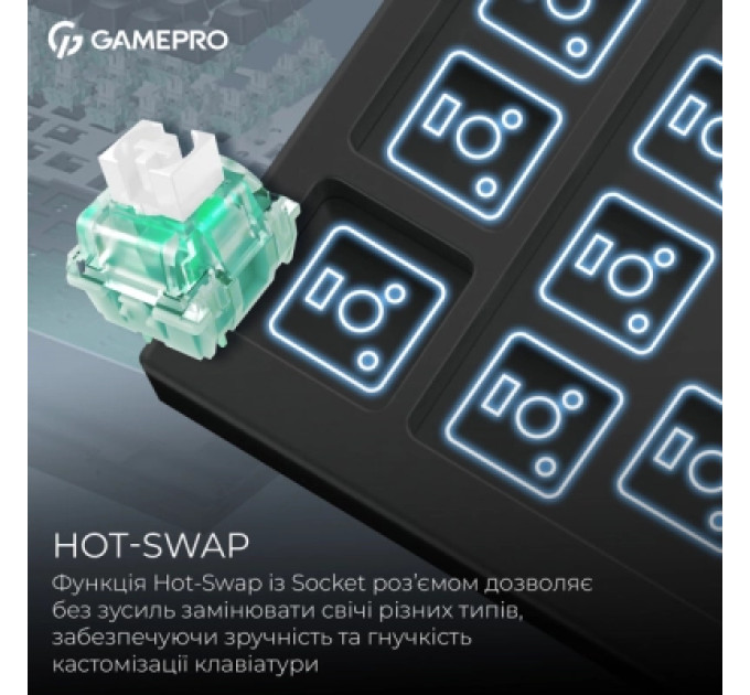 GamePro Клавіатура GamePro Asgard Valhalla Max MK160B MAX USB UA Black (MK160B MAX)