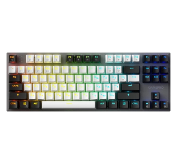 GamePro Клавіатура GamePro Genesis Joker Pro MK124G Pro Outemu Red Switch Wireless/Bluetooth/USB UA Gray (MK124G Pro)