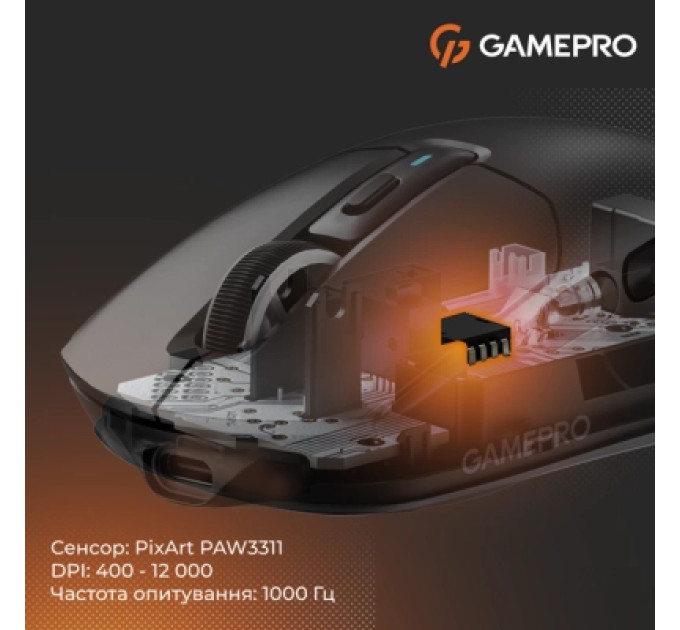 GamePro Мишка GamePro Genesis Airmaster Wireless/Bluetooth/USB Black (GM167B)