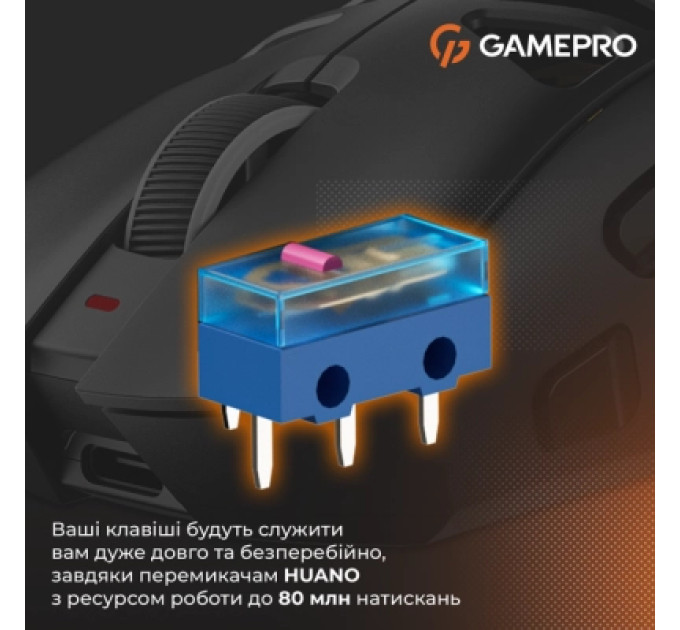 GamePro Мишка GamePro Genesis Spider Wireless/Bluetooth/USB Black (GM870B)
