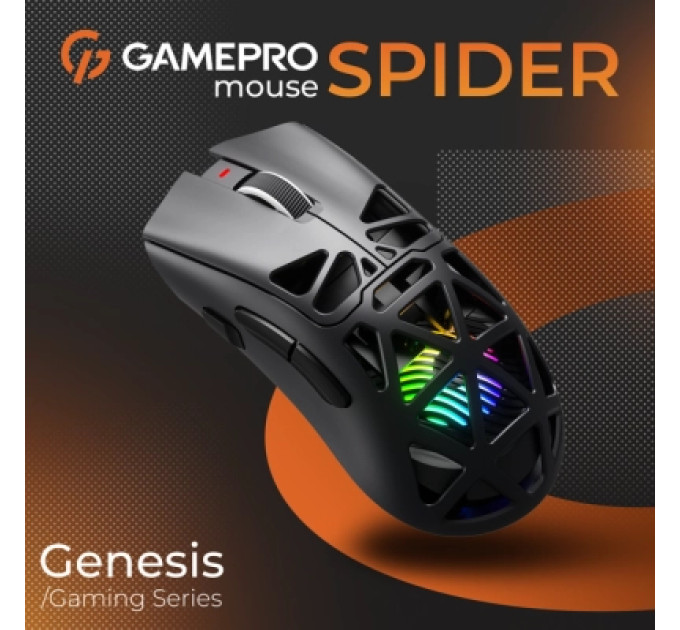 GamePro Мишка GamePro Genesis Spider Wireless/Bluetooth/USB Black (GM870B)