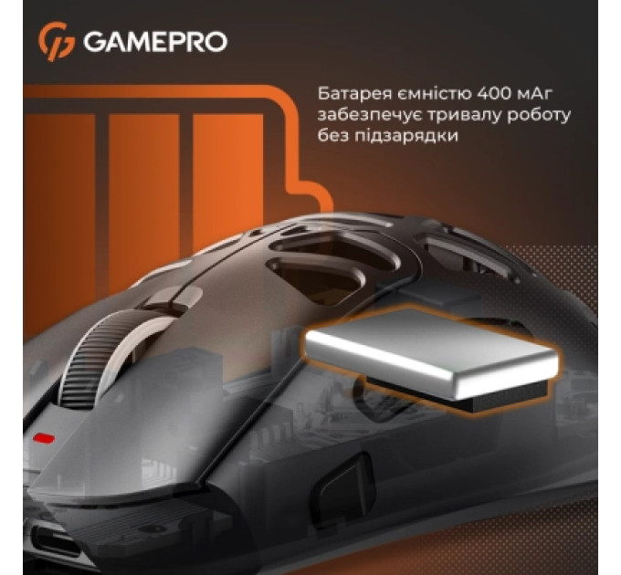 GamePro Мишка GamePro Genesis Spider Wireless/Bluetooth/USB Black (GM870B)