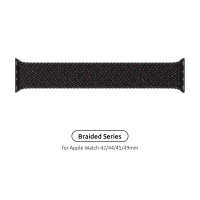 Ремінець до смарт-годинника Armorstandart Braided Solo Loop для Apple Watch 49/46/45/44/42 (Series 1-3) Black Unity Size 6 (148 mm) (ARM64907)