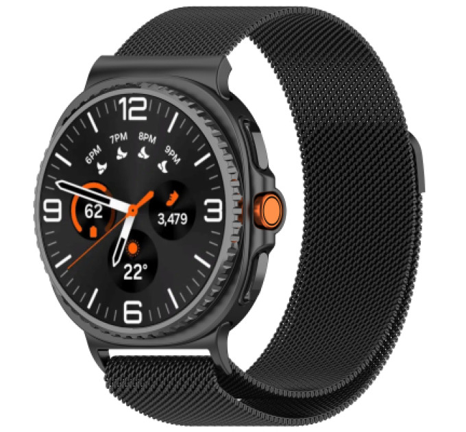 Armorstandart Ремінець до смарт-годинника Armorstandart Milanese Magnetic Samsung Watch 8 / 8 Classic (20x113 mm) Black (ARM87358)