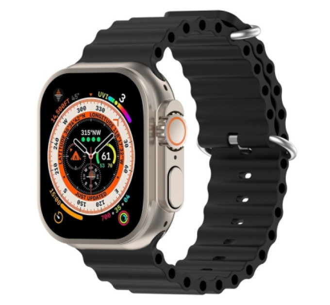 Armorstandart Ремінець до смарт-годинника Armorstandart Ocean Band для Apple Watch 49/46/45/44/42 (Series 1-3) Black (ARM74244)