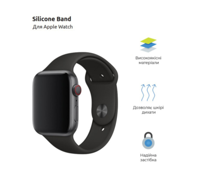 Armorstandart Ремінець до смарт-годинника Armorstandart Sport Band (3 Straps) для Apple Watch 49/46/45/44/42 (Series 1-3) Black (ARM49097)