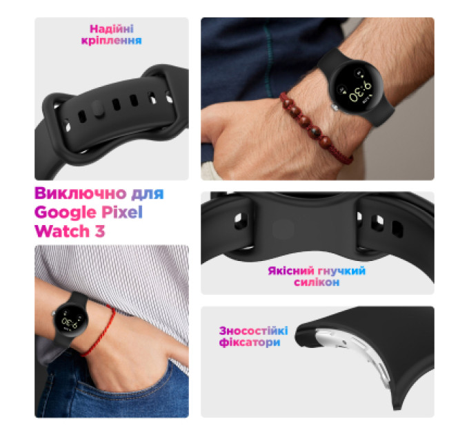 Armorstandart Ремінець до смарт-годинника Armorstandart Google Pixel Watch 3 45 mm Black (ARM84019)