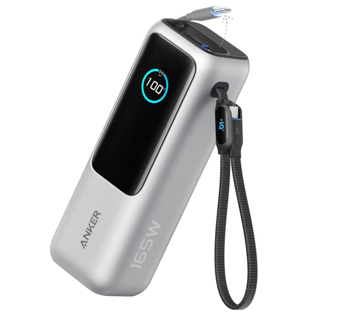 Anker Універсальна мобільна батарея Anker 25000mAh 165W Silver (A1695H41)