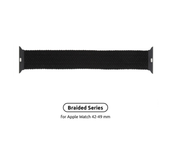 Armorstandart Ремінець до смарт-годинника Armorstandart Braided Solo Loop для Apple Watch 49/46/45/44/42 (Series 1-3) Charcoal Size 10 (172 mm) (ARM58074)