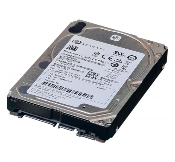 Накопичувач HDD 2.5" SATA 1.0TB Seagate Enterprise Capacity 7200rpm 128MB з перехідником на 3.5 дюйма (ST1000NX0423)_Refurbished