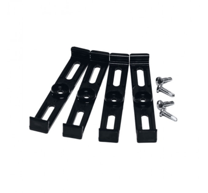 Рамка номерного знака Poputchik невидимки стандартні чорні, к-т 4шт (24-051-IS)