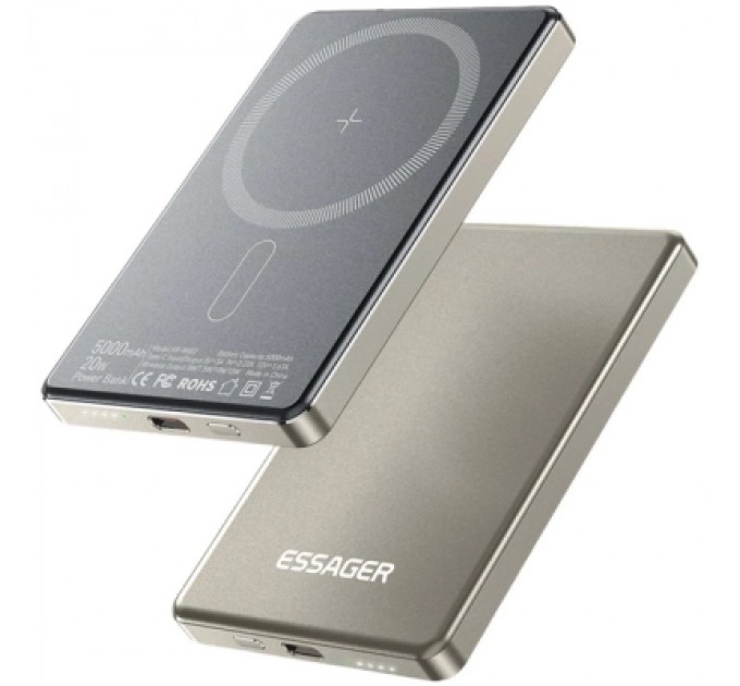 Батарея універсальна Essager 5000mAh Cross-border magnetic 20W PD QC/3.0 (EDY5K-YJ0A-Z)
