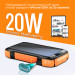 Promate Батарея універсальна Promate 20000mAh PD/20W, QC/3/0, Solar, QI, IP65 (solartank-20pdqi.black)