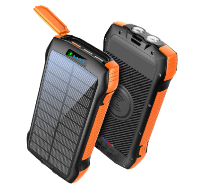Promate Батарея універсальна Promate 20000mAh PD/20W, QC/3/0, Solar, QI, IP65 (solartank-20pdqi.black)