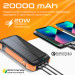 Promate Батарея універсальна Promate 20000mAh PD/20W, QC/3/0, Solar, QI, IP65 (solartank-20pdqi.black)