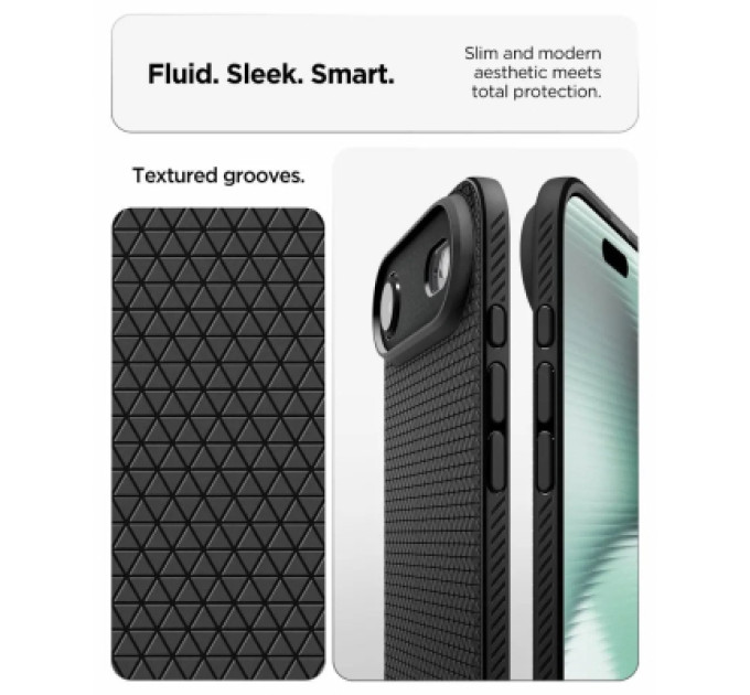 Spigen Чохол до мобільного телефона Spigen Liquid Air iPhone 17 Air Matte Black (ACS10302)