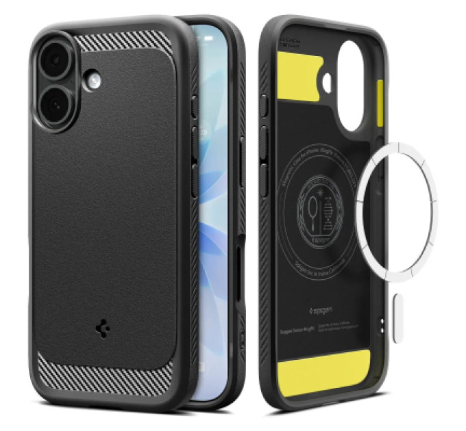 Spigen Чохол до мобільного телефона Spigen Rugged Armor MagFit iPhone 17 Matte Black (ACS10367)
