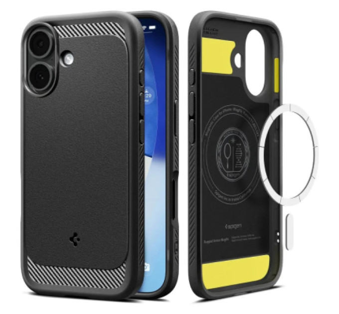 Spigen Чохол до мобільного телефона Spigen Rugged Armor MagFit iPhone 17 Matte Black (ACS10367)