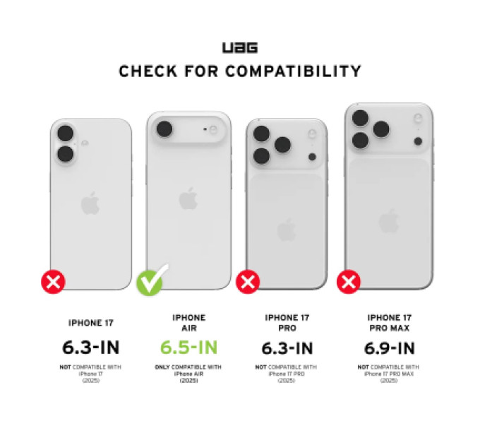 UAG Скло захисне UAG iPhone 17 Air Transparent (14438511VNA)