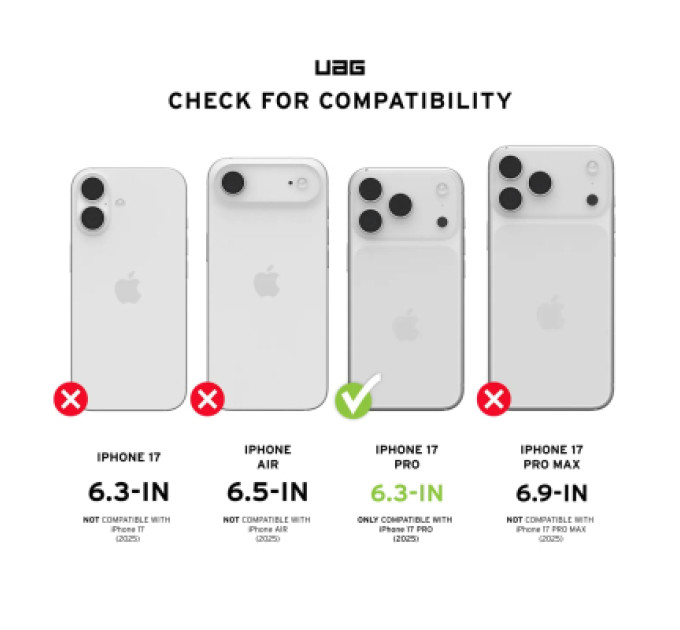 UAG Скло захисне UAG iPhone 17 Pro Transparent (14438311VNA)