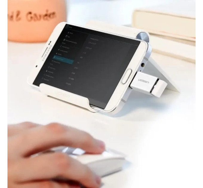 Ugreen Перехідник OTG USB 2.0 AF to Micro 5P US195 white Ugreen (30529)