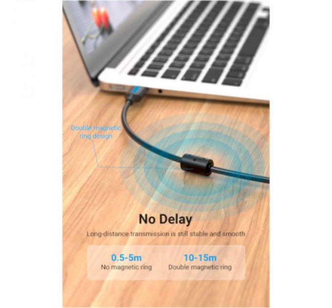 Кабель для принтера USB 2.0 AM/BM 3.0m 480Mbps PVC black Vention (COQBI)