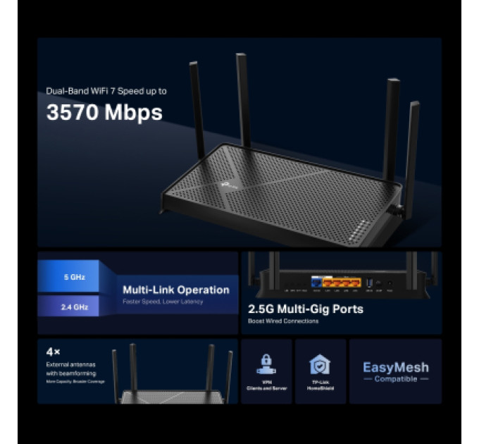 TP-Link Маршрутизатор TP-Link Archer BE230 (ARCHER-BE230)