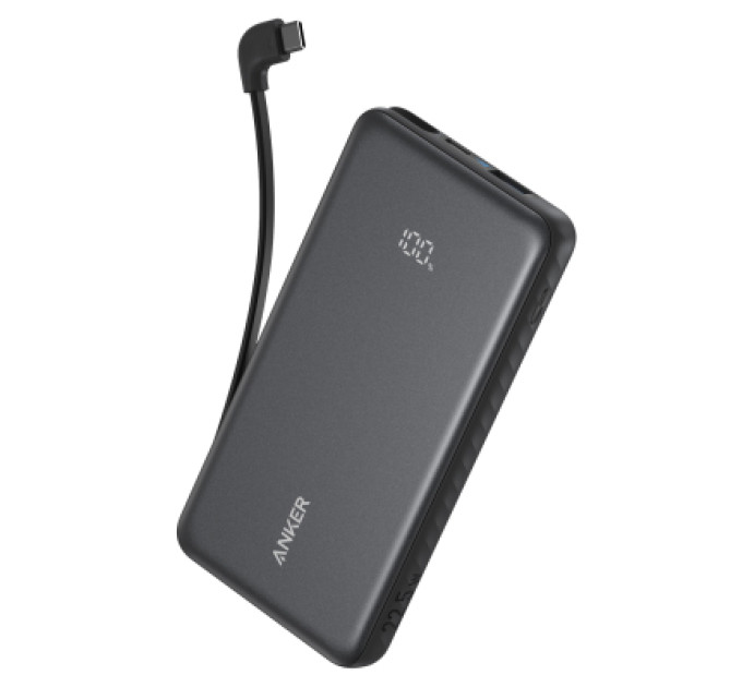 Anker Батарея універсальна Anker 10000mAh, 22.5W, Built-In USB-C Cable, black (A110DH11)