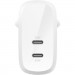 Зарядний пристрій Belkin 30W 2хUSB-С PD PPS white (WCB010VFWH)