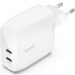 Зарядний пристрій Belkin 30W 2хUSB-С PD PPS white (WCB010VFWH)