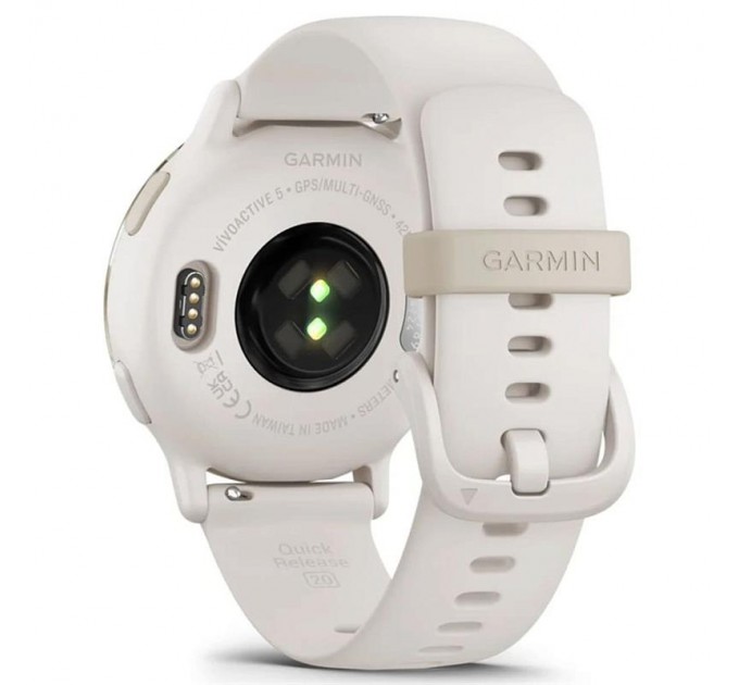 Смарт-годинник Garmin Vivoactive 5 Cream Gold Aluminum Bezel with Ivory Case and Silicone Band (010-02862-5B)