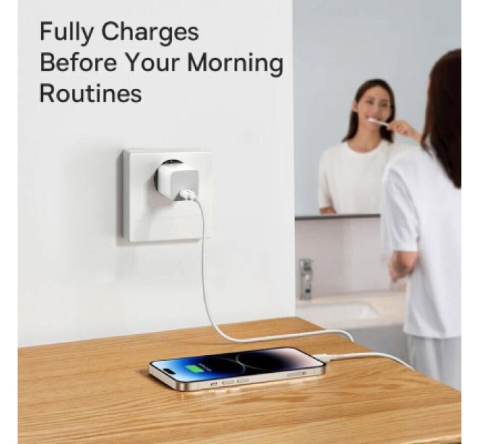 Зарядний пристрій Baseus GaN5 Fast Charger USB-C 20W white (CCGN050102)