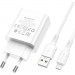 Зарядний пристрій BOROFONE BA74A Aspirer USB + cable USB to Micro 5P White (6974443388664)