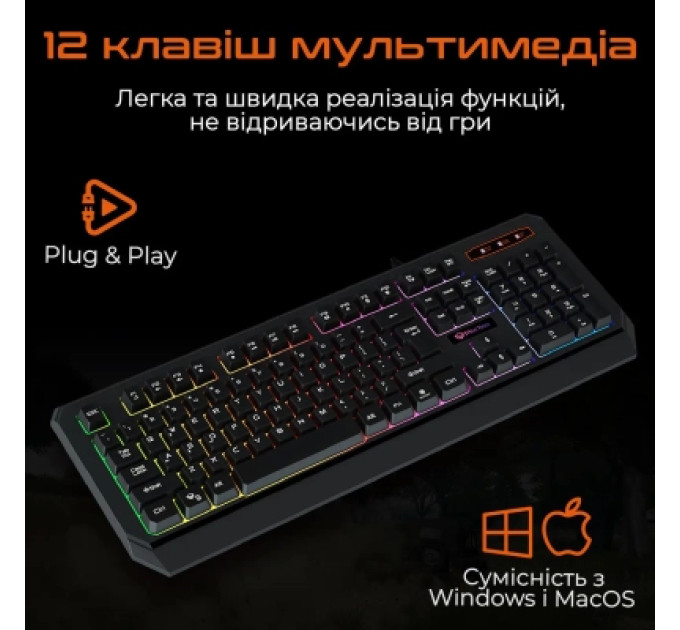 Meetion Клавіатура Meetion K9320 USB UA Black (MT-K9320-A-RUA)