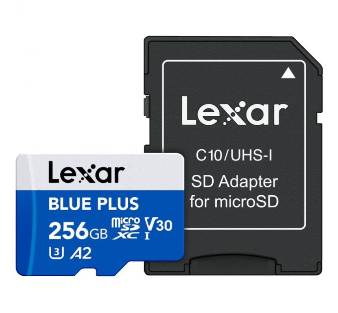 Карта пам’яті MICRO SDXC 256GB UHS-I W/A LMSBLPL256G-BNANG LEXAR