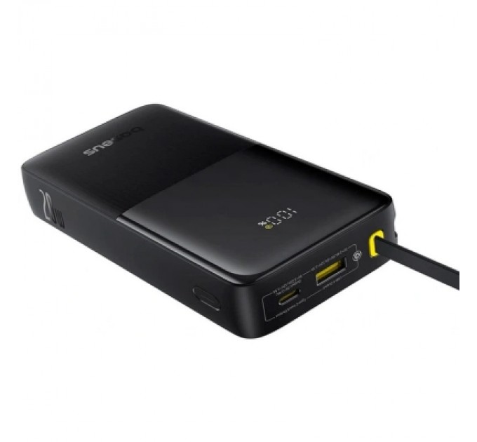 Батарея універсальна Baseus Bipow 2 Digital Display 20000mAh 20W with Built-in USB-C Cable Black (P10077101113-01)