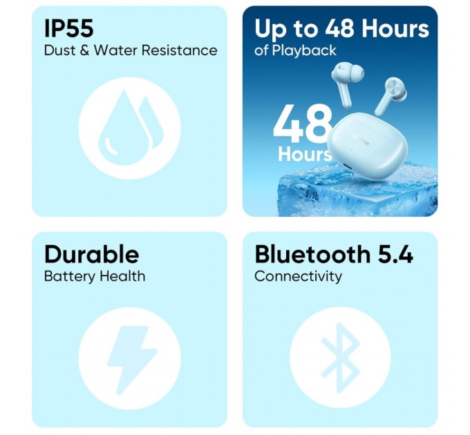 Bluetooth-гарнітура Realme Buds T200X Frost Blue_EU