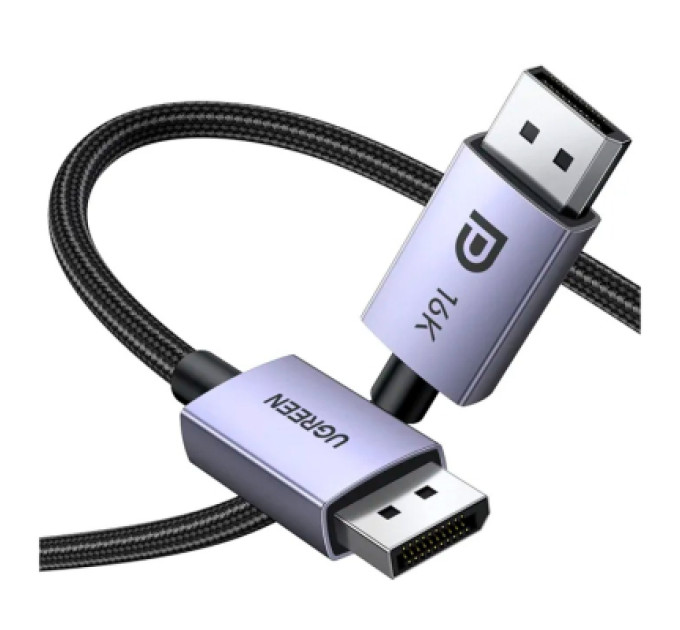 Ugreen Кабель мультимедійний DisplayPort M to DisplayPort M 2.0m 16K DP118 black Ugreen (15384)