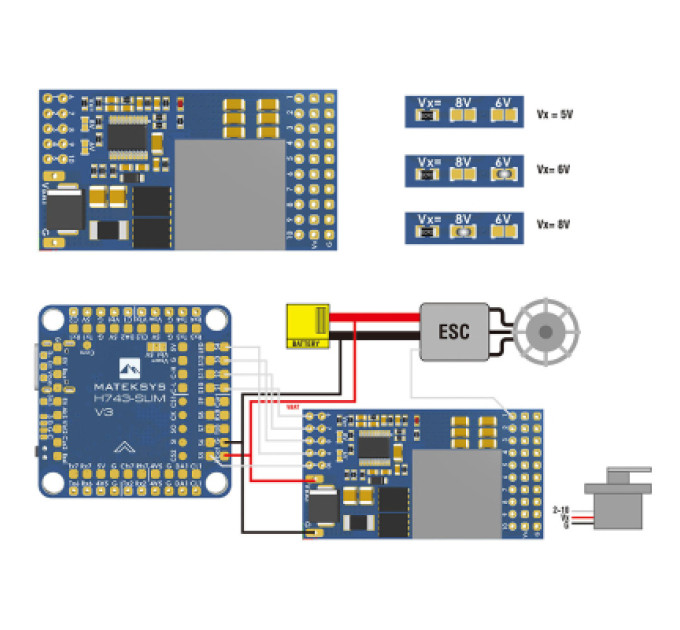 MATEK Плата розподілу живлення (PDB) MATEK SVPDB-12S (SVPDB12S)