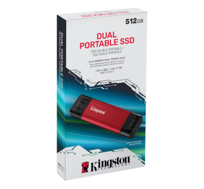 Kingston Накопичувач SSD USB Type-C 512GB Dual Portable Kingston (SPSD/512GB)