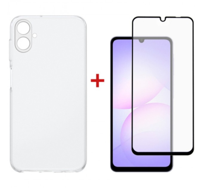 Чохол до мобільного телефона Dengos Samsung Galaxy A07 TPU+glass Transparent (DG-KM-170)