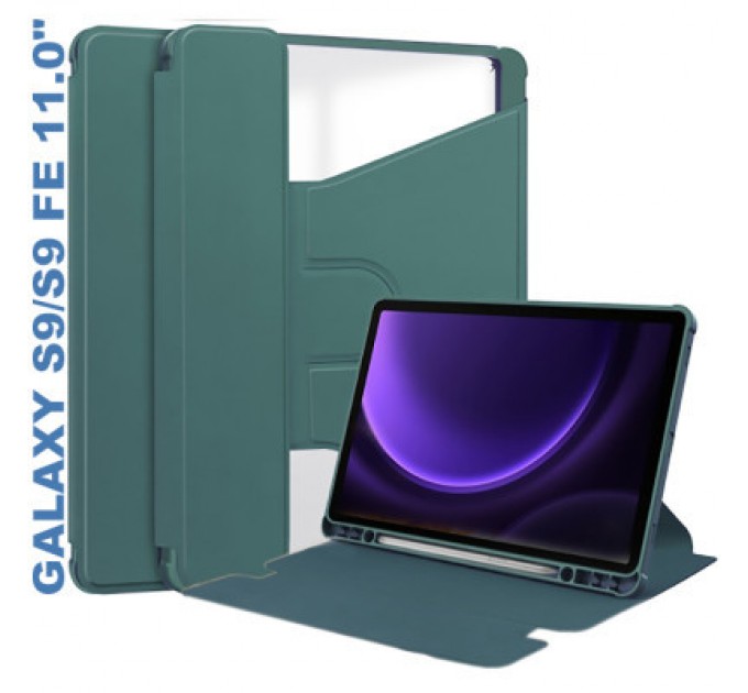 Чохол до планшета BeCover 360° Rotatable Samsung Tab S9 (SM-X710/SM-X716)/S9 FE (SM-X510/SM-X516B) 11.0" Dark Green (710434)
