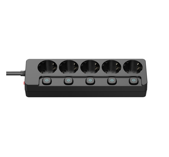 ColorWay Фільтр живлення СolorWay (CW-PSEA52SBK) 5 розеток, 2м, Black