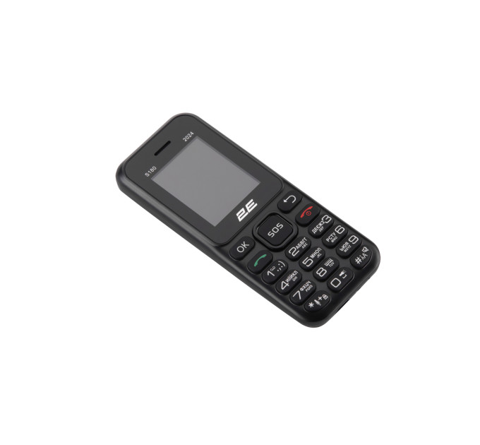 2E Мобiльний телефон 2E S180 2024 Black (694743653885)