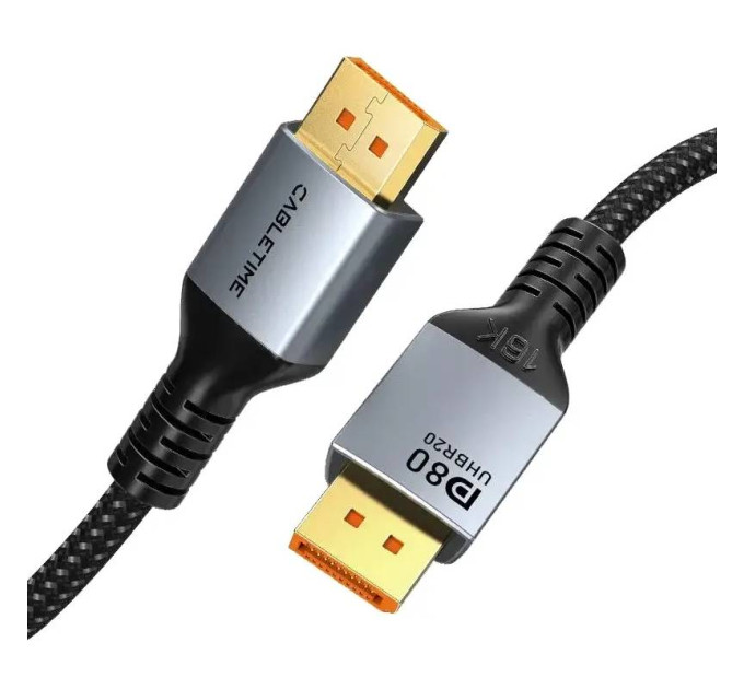 Cabletime Кабель Cabletime DisplayPort - DisplayPort v2.1 (M/M), 16K, 1 м Black (CD13H)