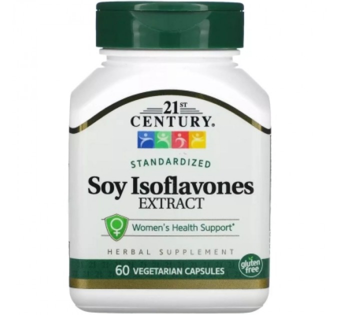 Вітамінно-мінеральний комплекс 21st Century Соєві Ізофлавони, Standardized Soy Isoflavones Extract, 60 вегетаріанс (CEN-22306)