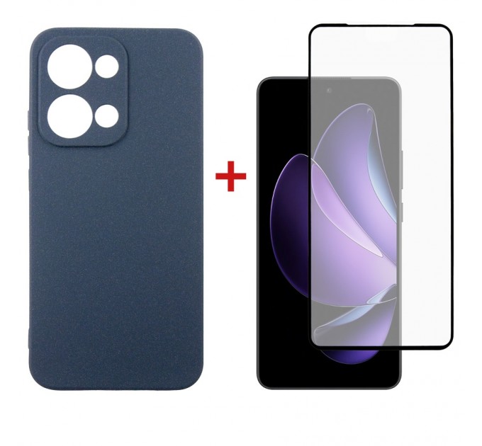 Чохол до мобільного телефона Dengos Oppo Reno13 5G Carbon+glass Blue (DG-KM-177)
