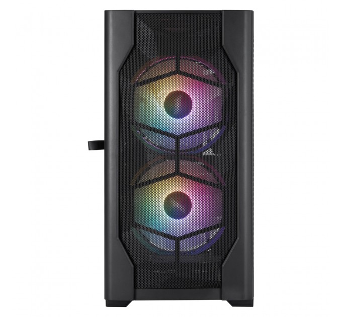 Корпус 1stPlayer D4-M-BK-2F1P-1F1 Black